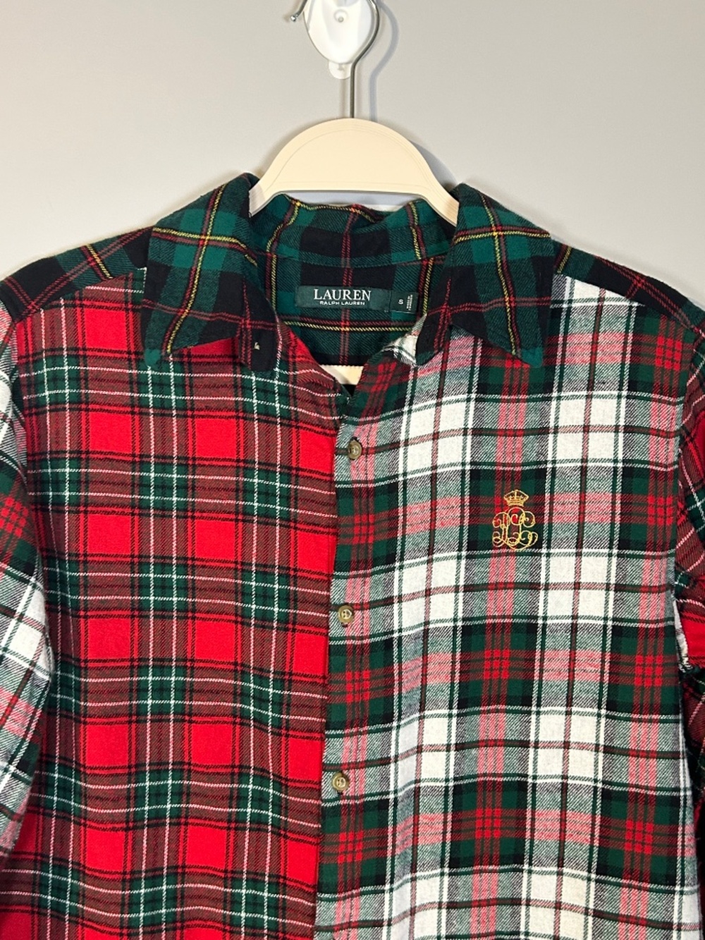 Ralph Lauren Two tone Plaid Night shirt size S - Picture 3 of 8